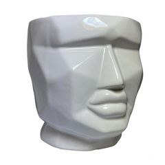 Maceta Ceramica Face White