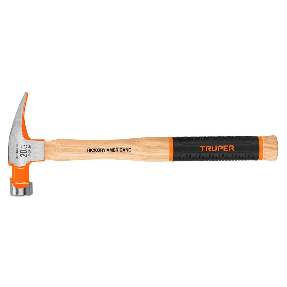 Truper - Martillo Pulido 20 Oz Uña Recta Mango Hickory Truper Grip