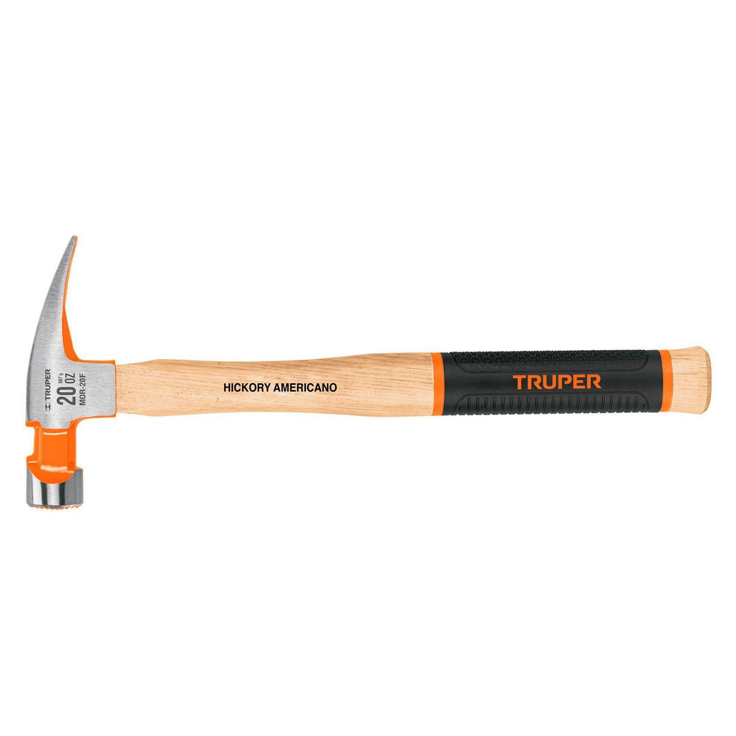 Truper - Martillo Pulido 20 Oz Uña Recta Boca Fresada Truper Grip