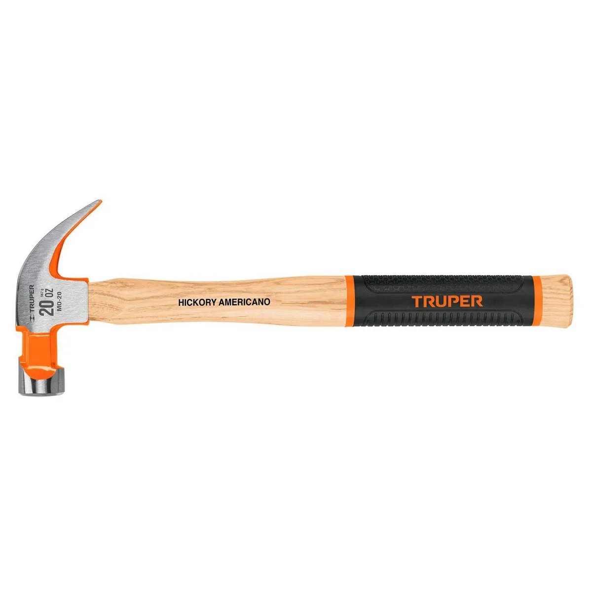 Martillo Pulido 20 Oz Uña Curva Mango Hickory Truper Grip, marca Truper - Foto Principal