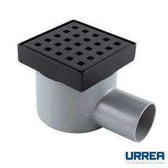 Coladera Cuadrada Rejilla Perforada Negro