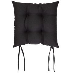 Cojín para Silla Negro 38 x 38 cm