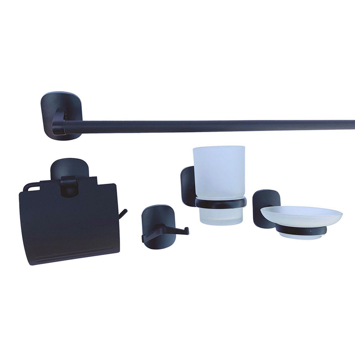 Pidsa - Set De Accesorios Bano Fusain Negro