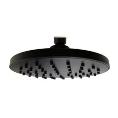 Regadera redonda plástica 6 1/4" acabado negro