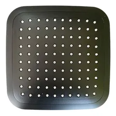 Regadera cuadrada antisarro plástica 8" negro