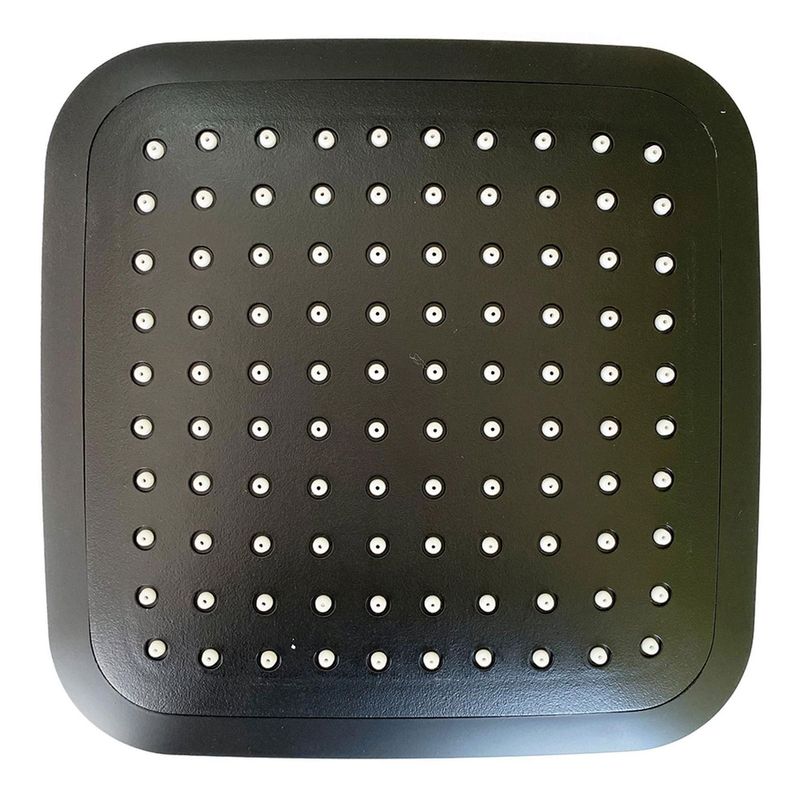 Pidsa - Regadera cuadrada antisarro plástica 8" negro