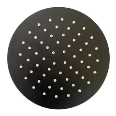 Regadera redonda ultradelgada 8" negro