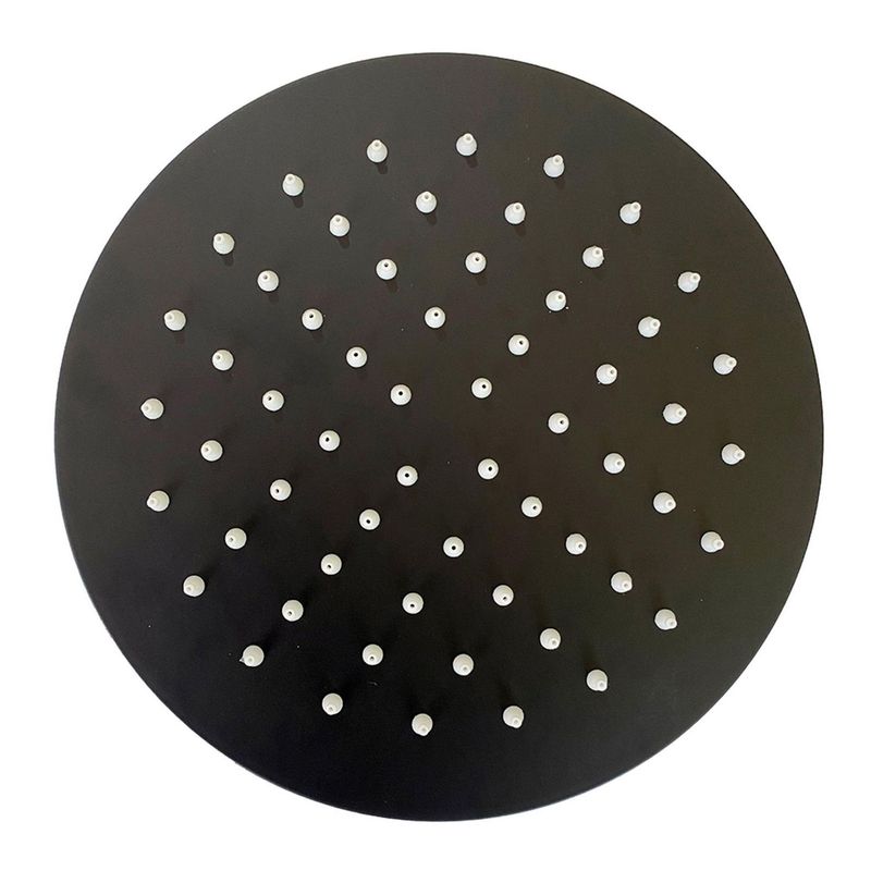 Pidsa - Regadera redonda ultradelgada 8"  negro