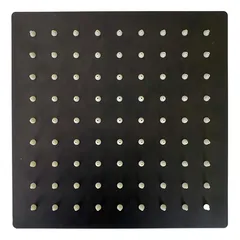 Regadera cuadrada ultradelgada 8" negro
