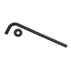 Brazo regadera largo 40 cm acabado negro