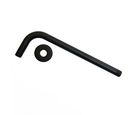 Brazo regadera largo 30 cm acabado negro