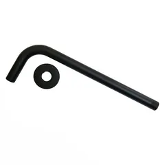 Brazo regadera largo 30 cm acabado negro