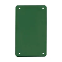 Tapa No Metálica Pesada Rectangular Ciega Verde
