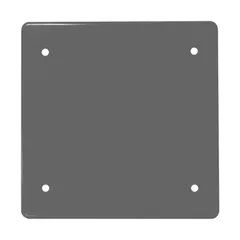 Tapa No Metálica Pesada Cuadrada Ciega Gris