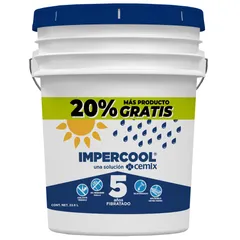 Impermeabilizante Fibratado Impercool 5 Amperiosños blanco 22.7 Litros