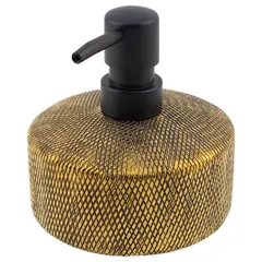 Dispensador de jabón cerámica dorado
