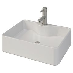 Lavabo Ceramico Florencia bco + Griferia Corta combo