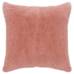 Cojín deco de peluche Rosa 43 x 43 cm
