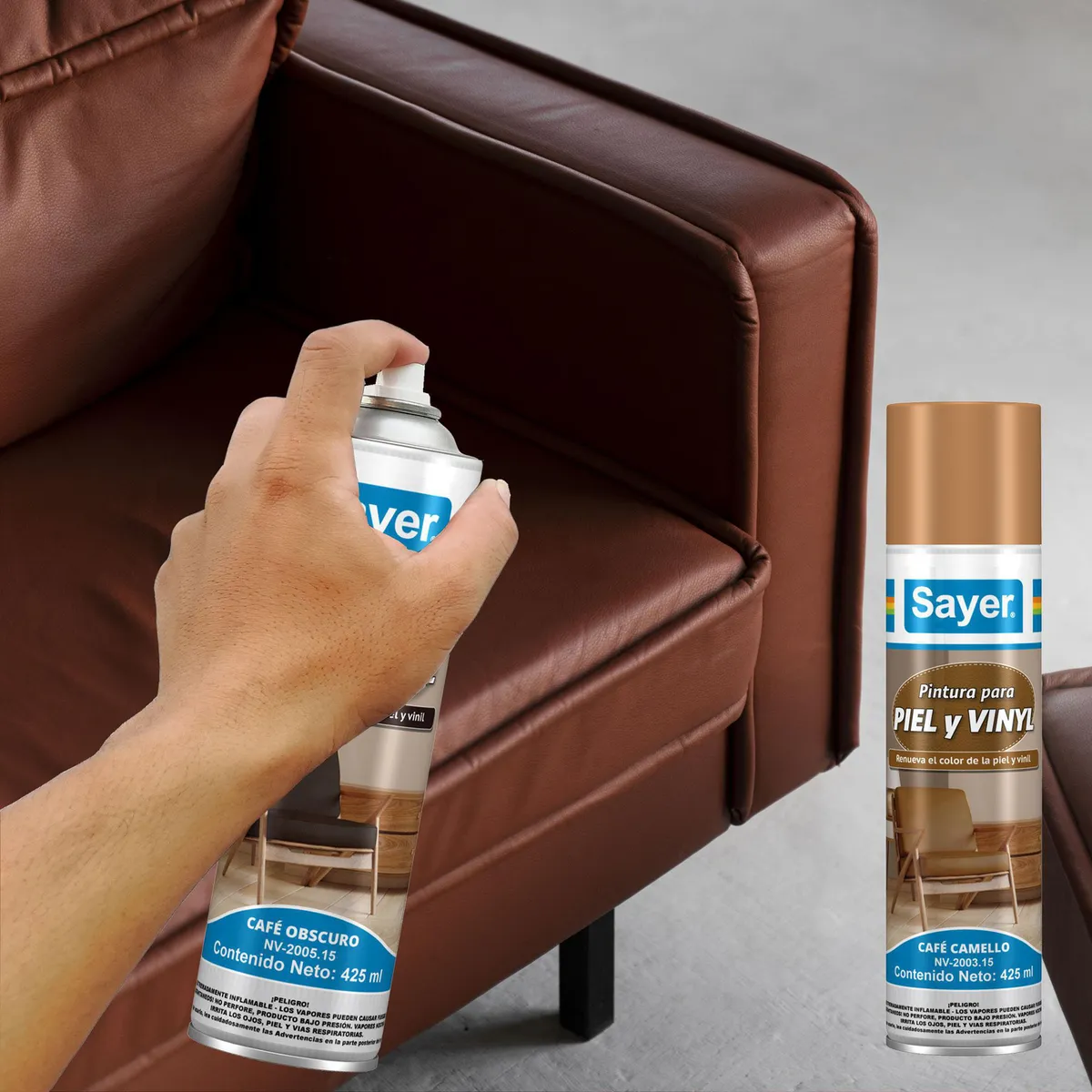 Sayerlack - Pintura para piel-vinyl café camello