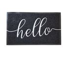 Tapete para entrada Hello de 45 x 75 cm Negro