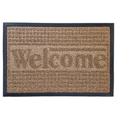 Tapete para entrada Welcome de 40 x 60 cm Café