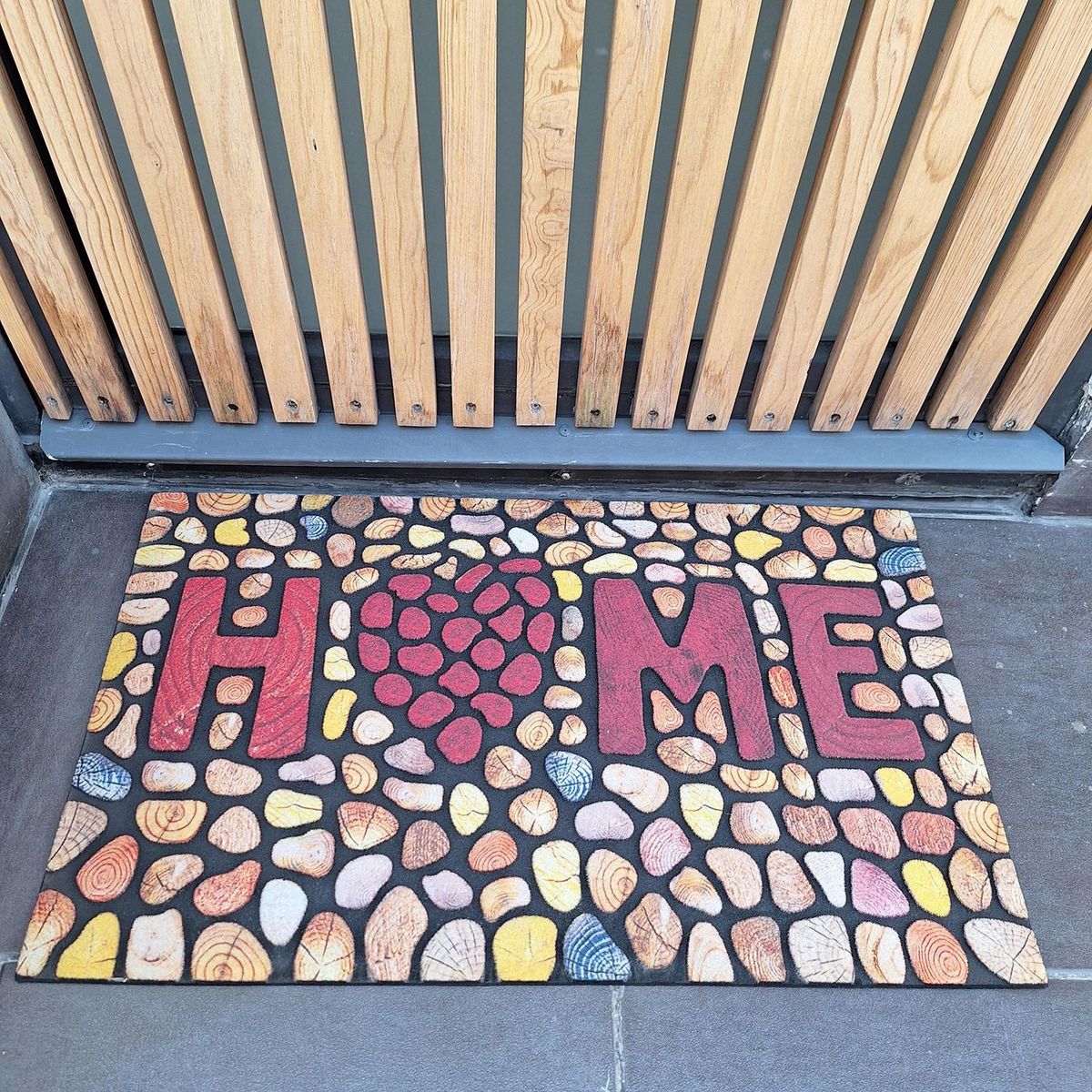 Tapete para entrada Flock Home de 45 x 75 cm Multicolor, marca TKR Home - Foto 2