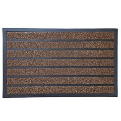 Tapete para entrada Grass Stripes de 45 x 75 cm Café