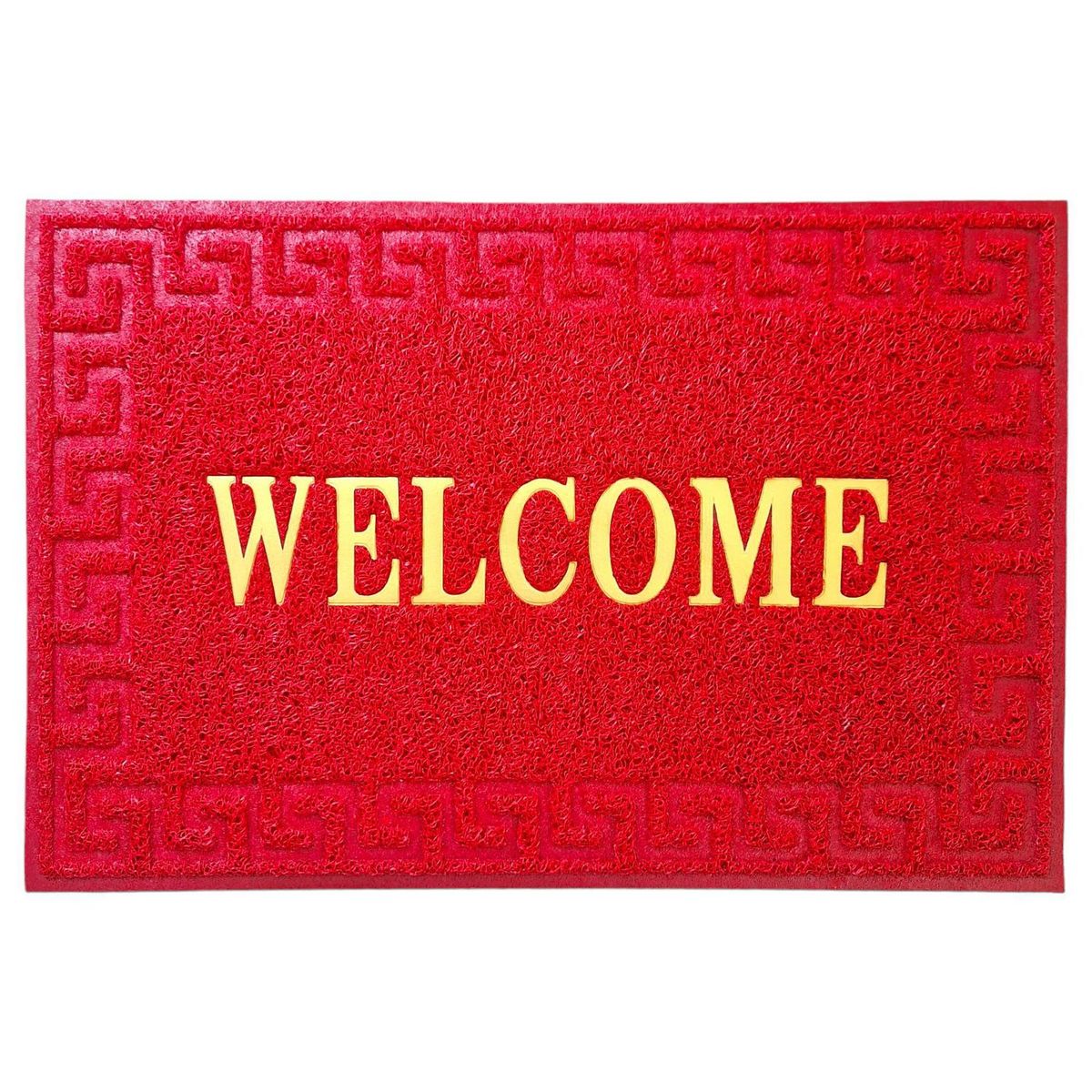 Tapete para entrada Coil Greek de 40 x 60 cm Rojo, marca TKR Home - Foto Principal