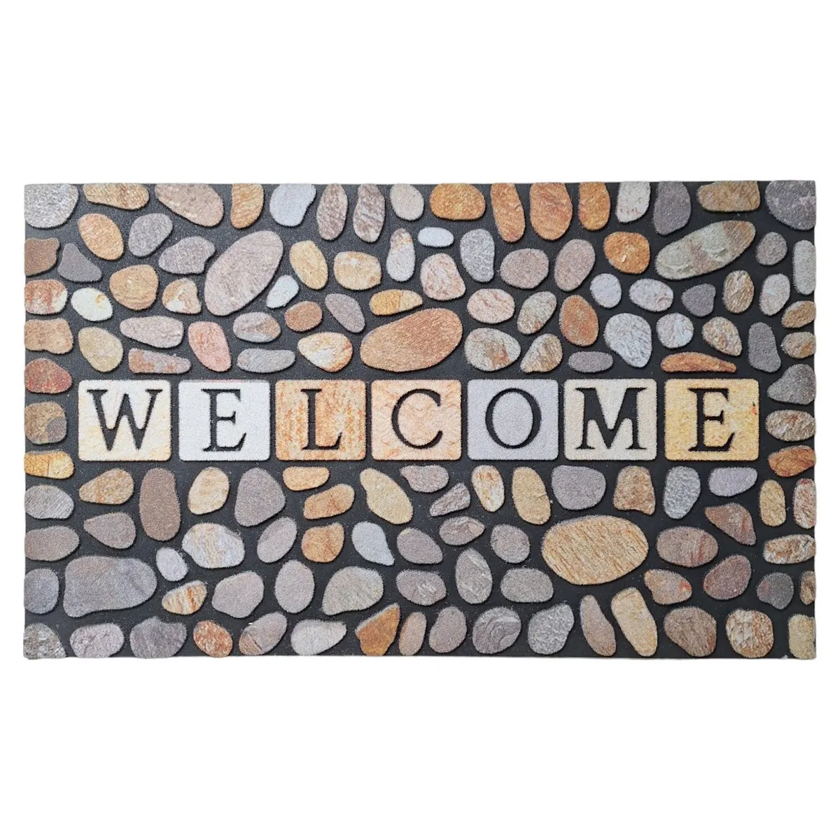 TKR Home - Tapete para entrada Flock Welcome de 45 x 75 cm Multicolor