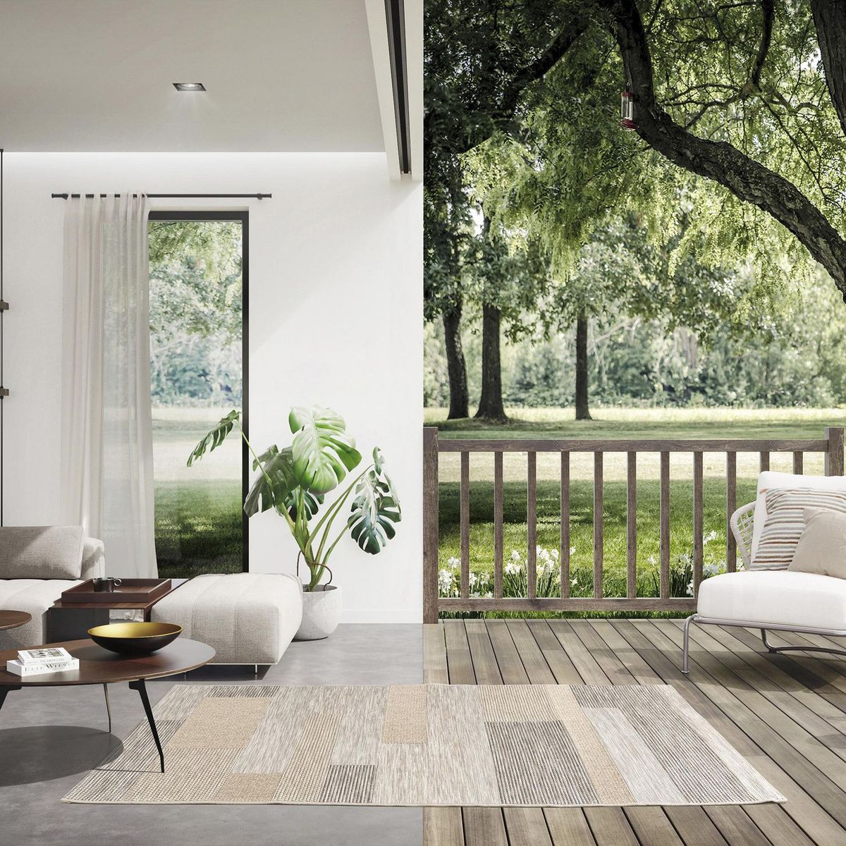 Tapete decorativo Mira 29523 de 160 x 230 cm Beige, marca TKR Home - Foto 2