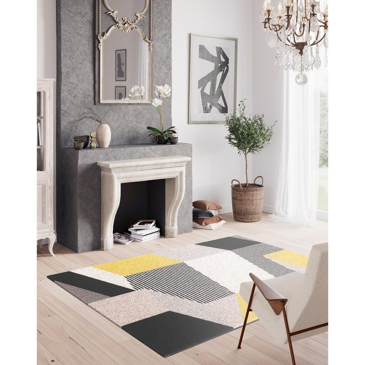 Tapete decorativo Elle de 160 x 230 cm Multicolor, marca TKR Home - Foto 2