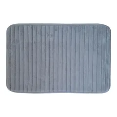 Tapete de baño Foam de 40 x 60 cm Plata