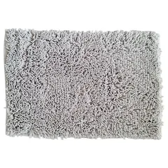 Tapete de baño Shaggy de 40 x 60 cm Gris