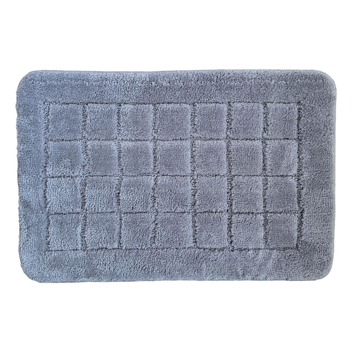 TKR Home - Tapete de baño Chess de 40 x 60 cm Plata
