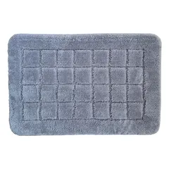 Tapete de baño Chess de 40 x 60 cm Plata