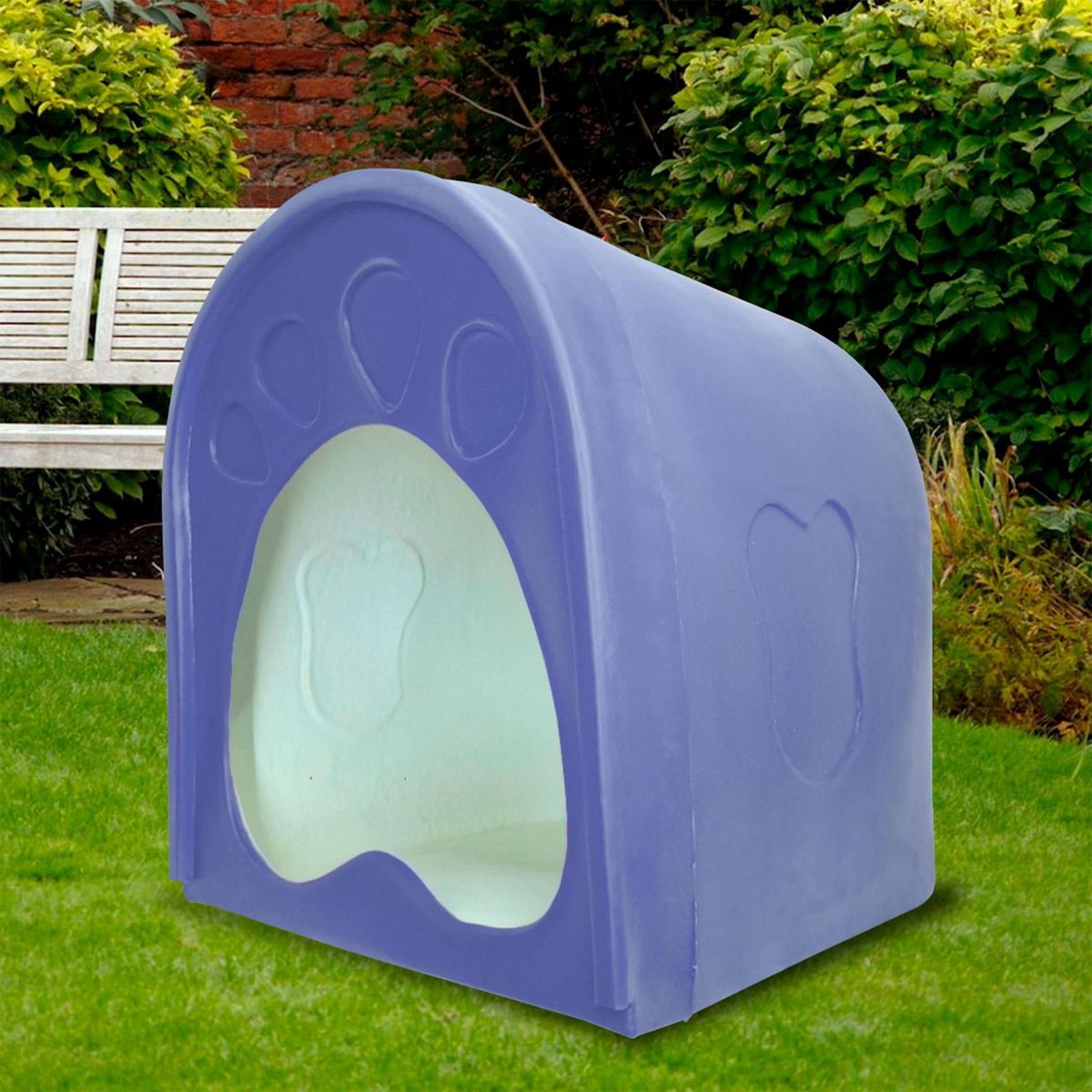 MERIDIAN PRO - Casa Mascota con Aditivo Antibacterial Púrpura Mediana