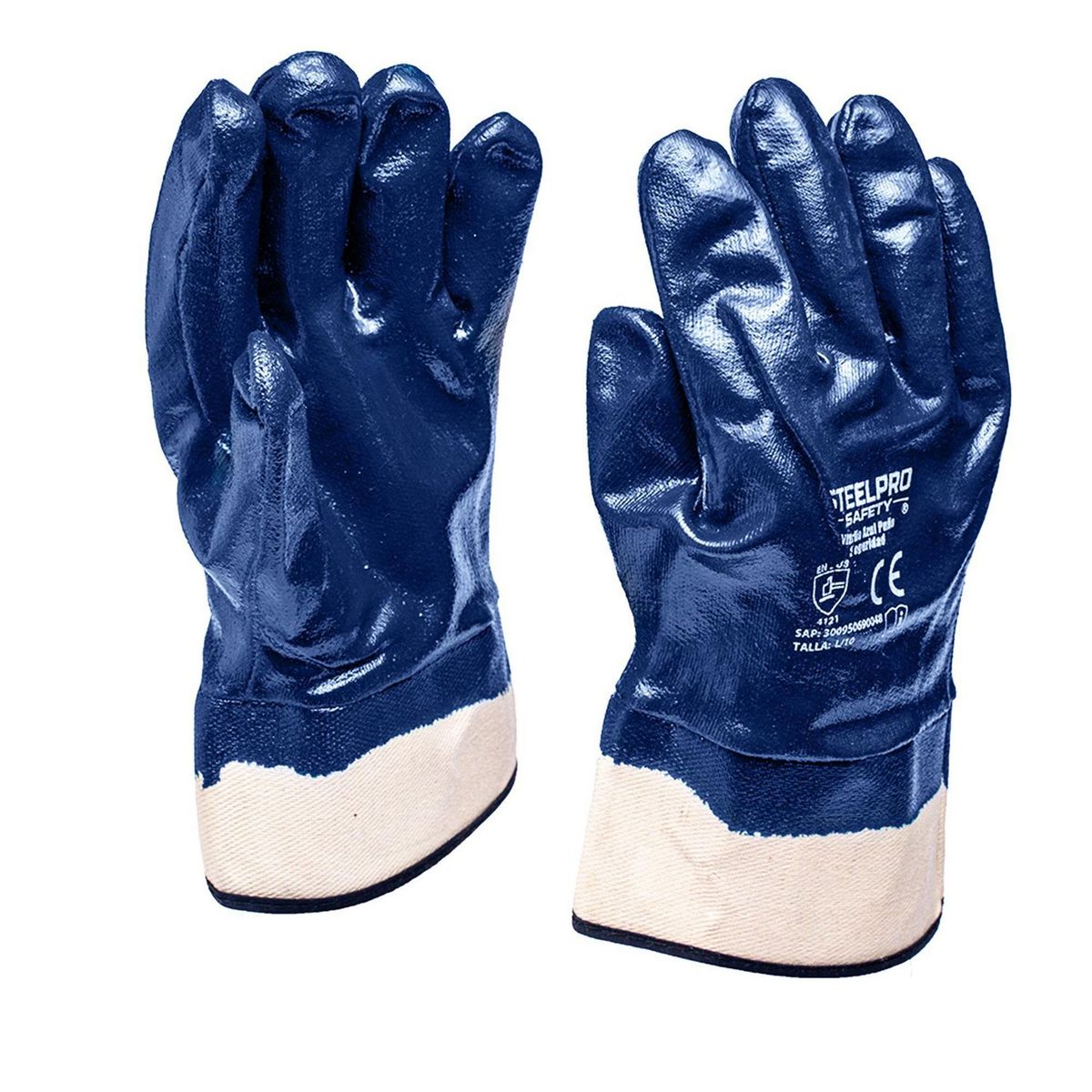 Steelpro - Guante Profesional Nitrilo Puño Seguridad