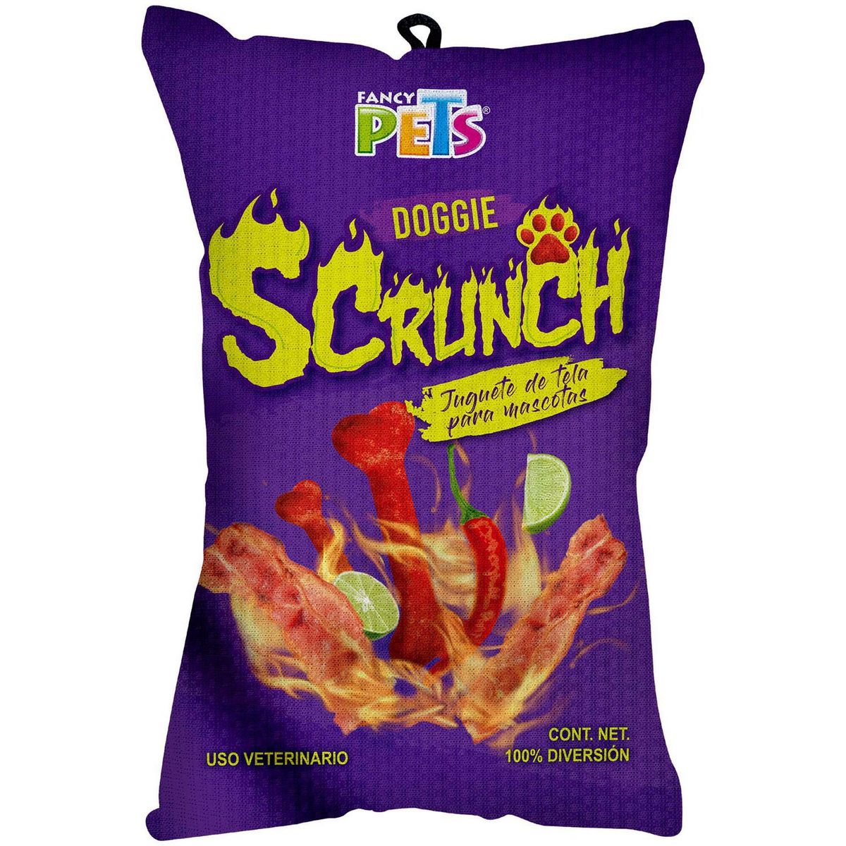 Fancy Pets - Juguete De Tela Doggie Scrunch Fuego