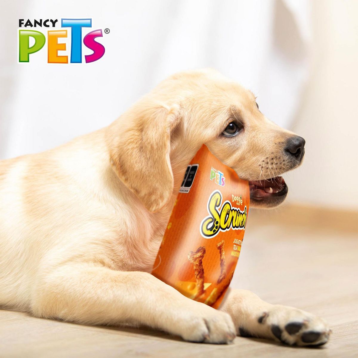 Fancy Pets - Juguete De Tela Doggie Scrunch Queso