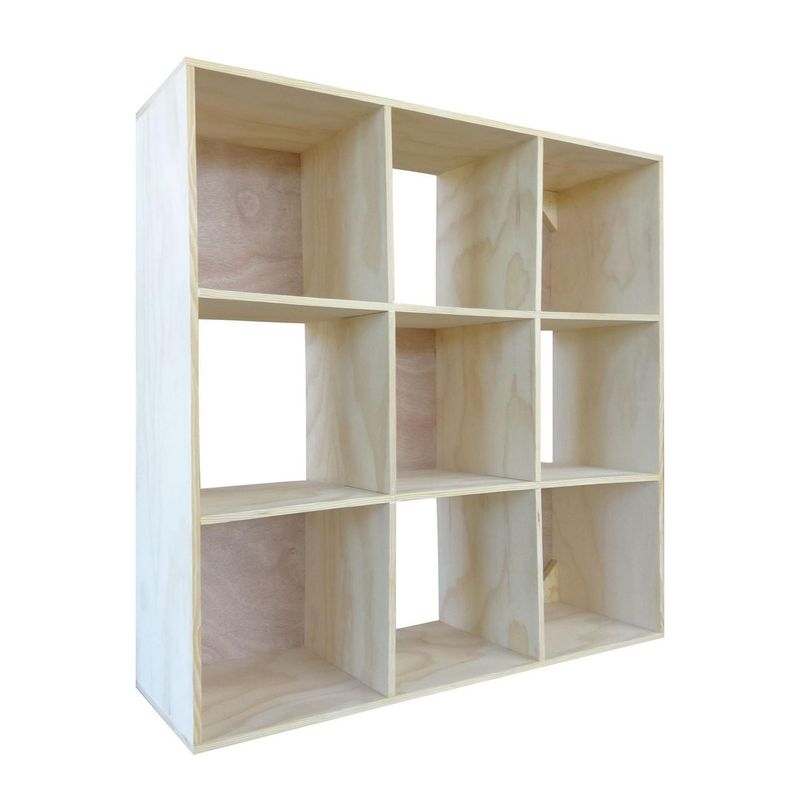 Excell - Librero 9 cubos natural