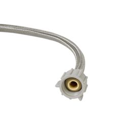 Manguera Acero Inoxidable para WC 1/2" I.P X 7/8" Longitud: 16" 40.64 cm