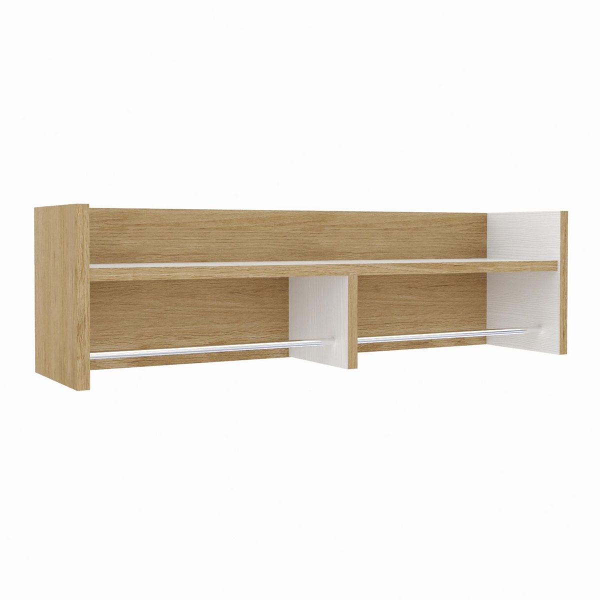 Repisa de cocina con toallero Rovere blanco, marca Maderkit - Foto 2