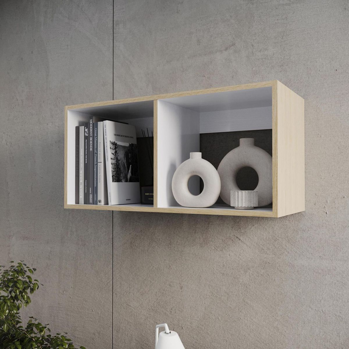 Repisa Cubo rovere blanco, marca Maderkit - Foto Principal