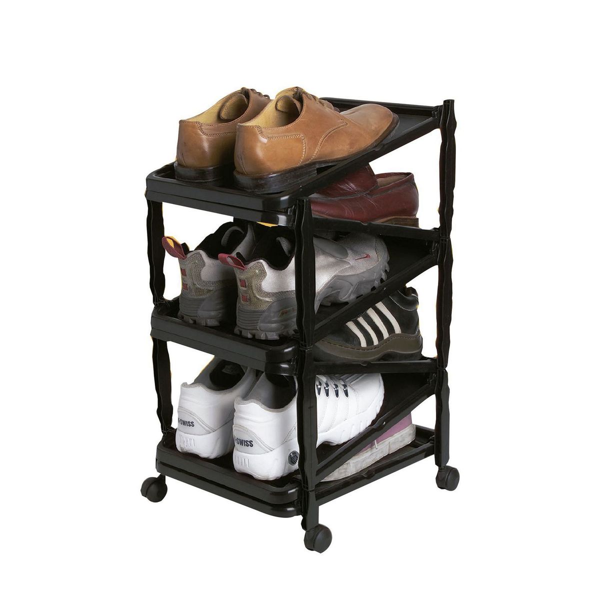 Italhome - Zapatera extensible para 6 pares con ruedas