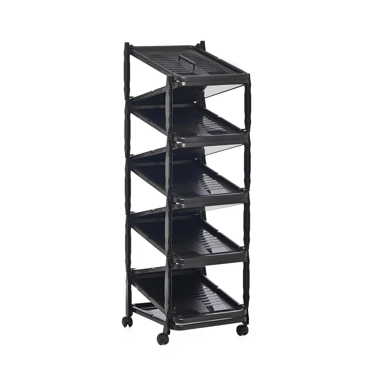 Italhome - Zapatera extensible con ruedas para 10 pares