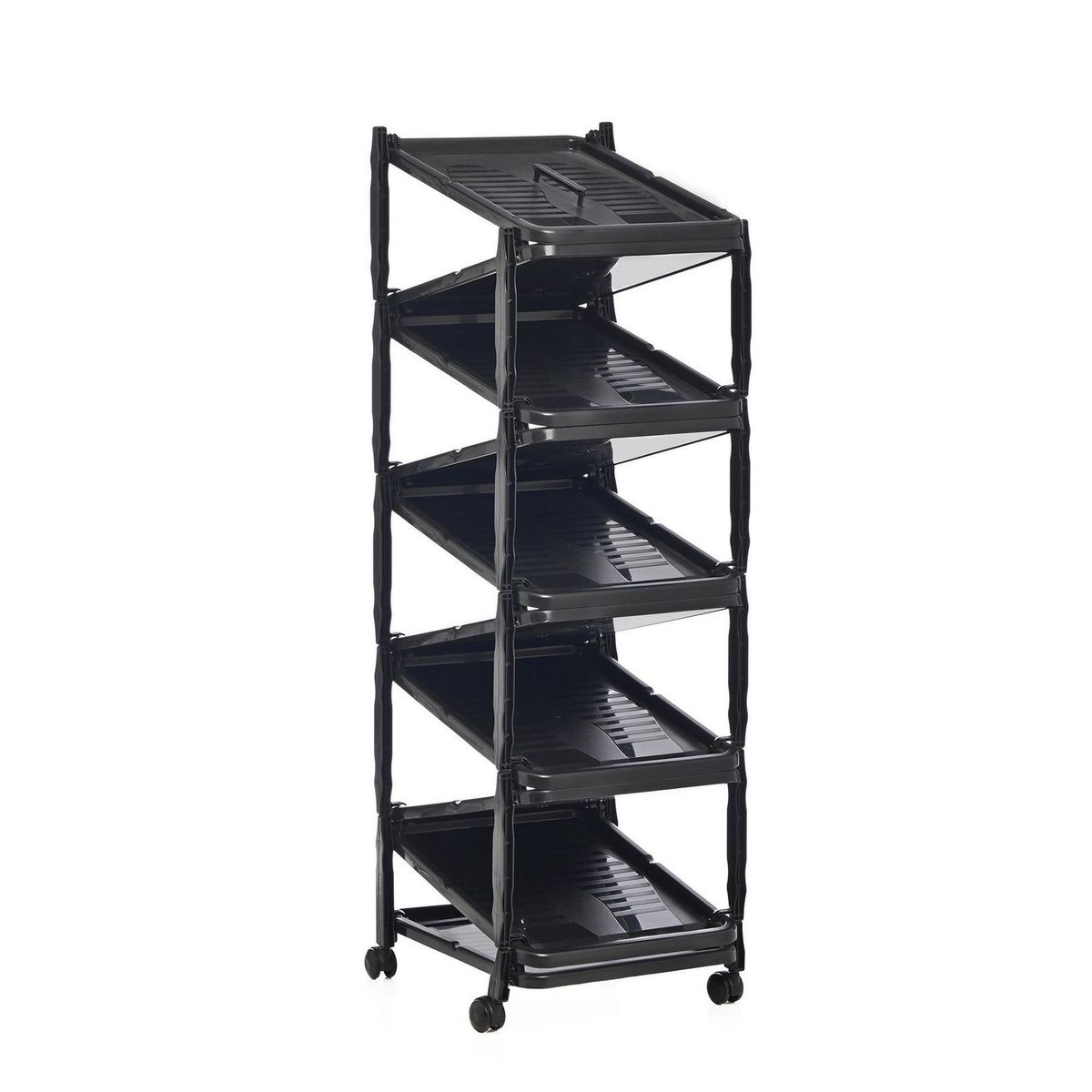 Italhome - Zapatera extensible con ruedas para 10 pares