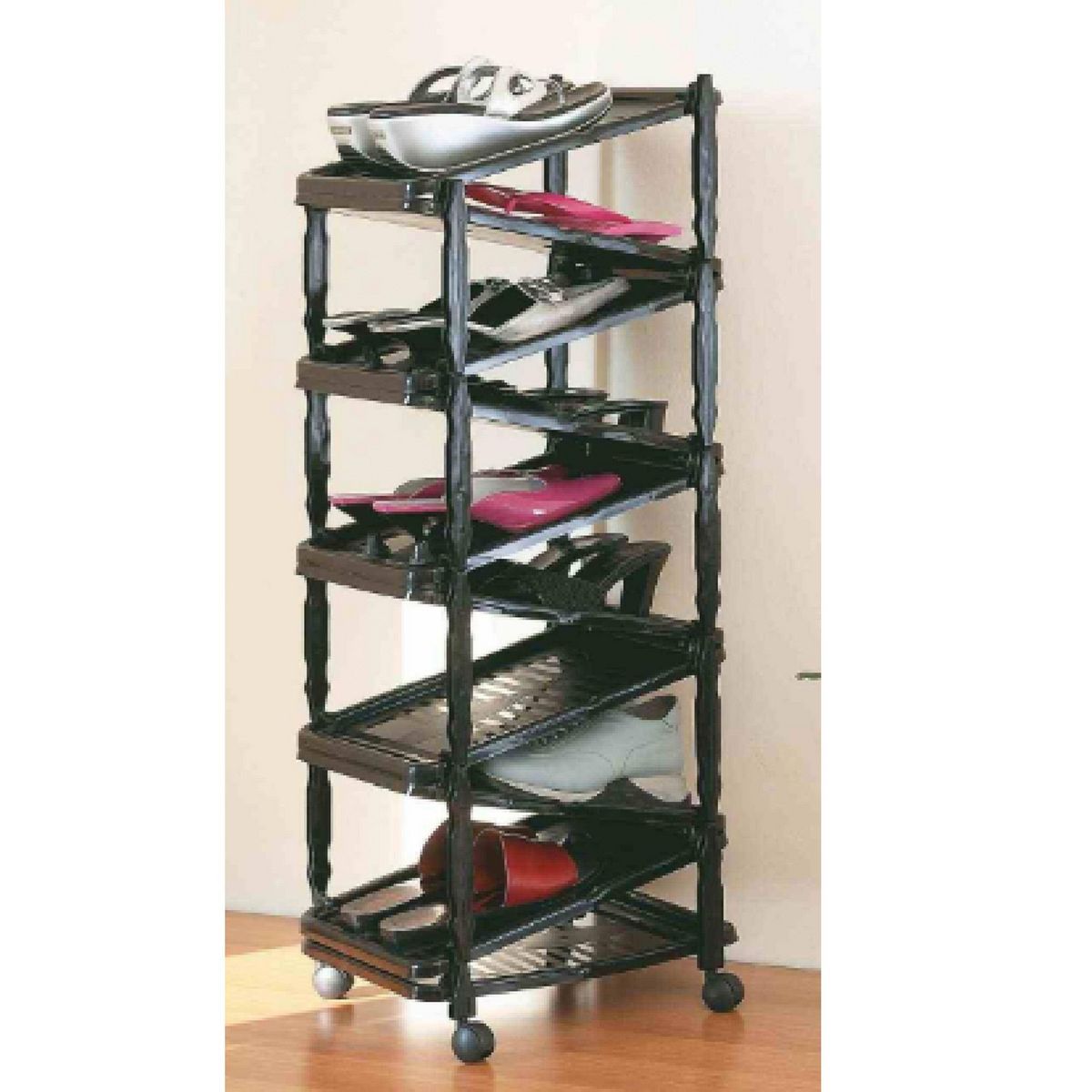 Zapatera extensible con ruedas para 10 pares, marca Italhome - Foto 2