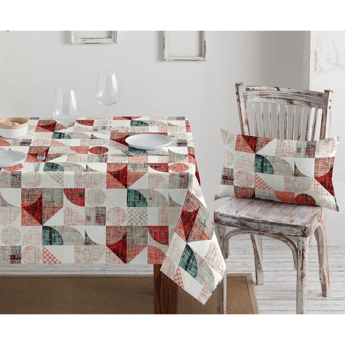 Mantel cuadrado Dropy 136 x 136 cm, marca Just Home Collection - Foto Principal