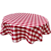 Mantel redondo rojo Marisa 136 cm