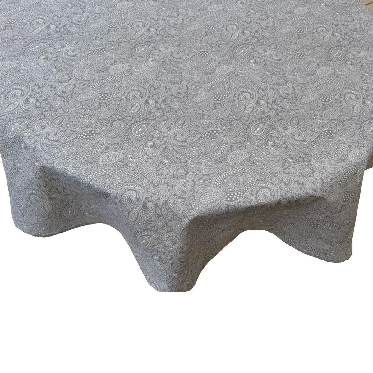 Just Home Collection - Mantel redondo gris 136 cm Levante